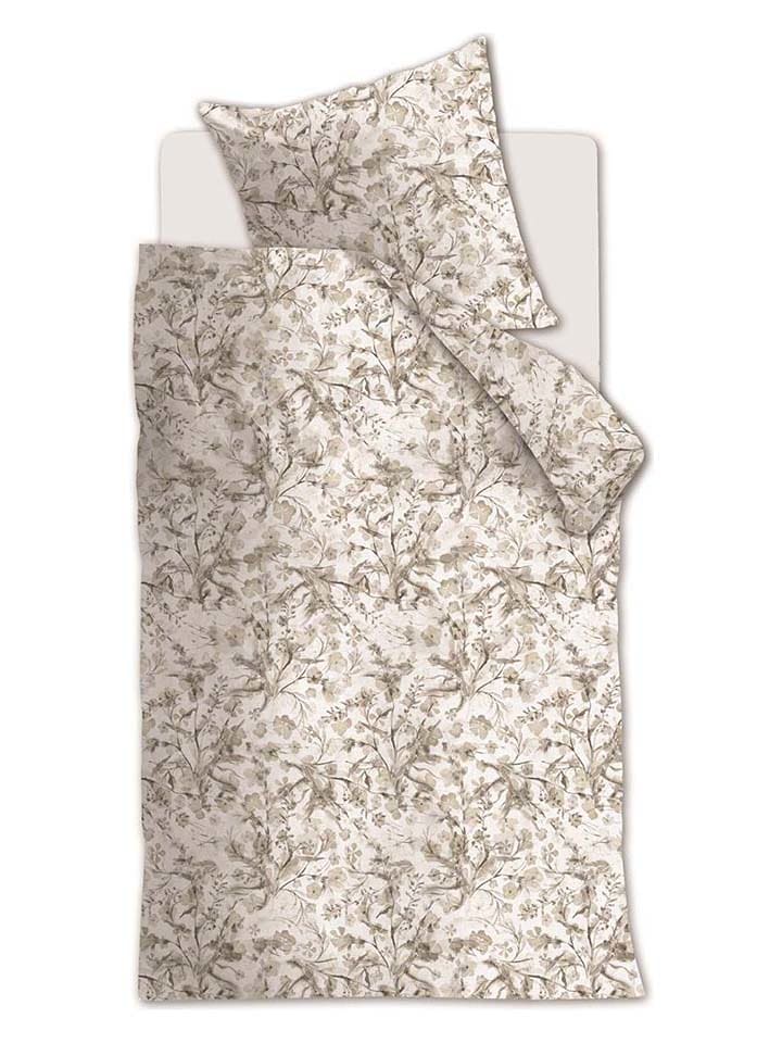 Rivièra Maison Komplet pościeli "Blushing Blooms" w kolorze beżowym rozmiar: 135x200 cm