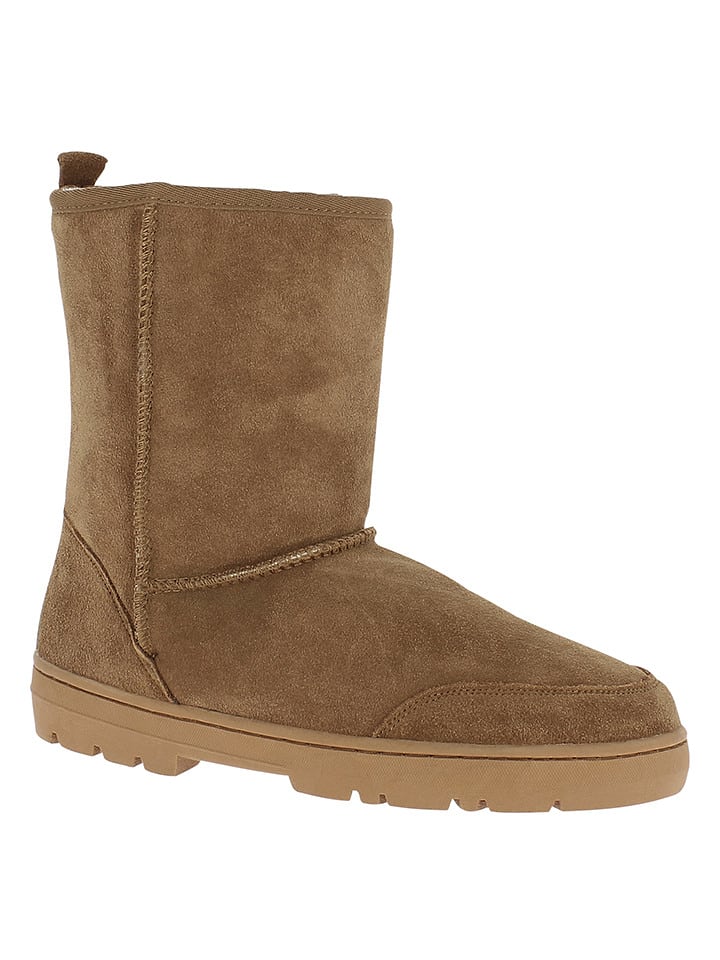 Gooce Skórzane kozaki zimowe "Gully" w kolorze jasnobrązowym rozmiar: 44