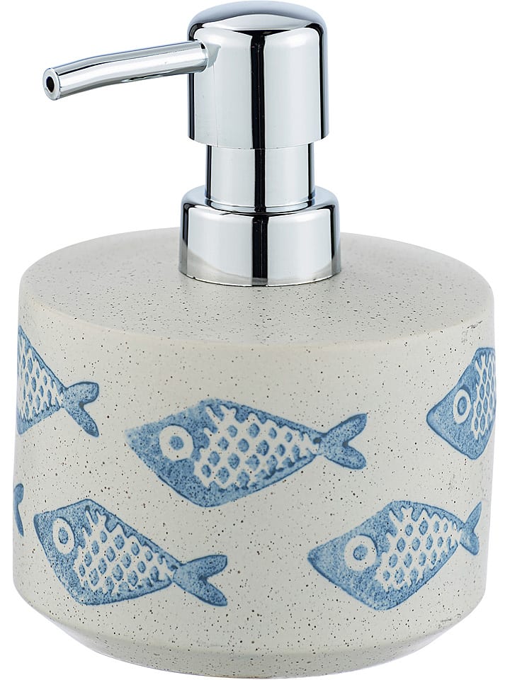 Wenko Dozownik mydła "Aquamarin" w kolorze kremowo-błękitnym - 475 ml rozmiar: onesize