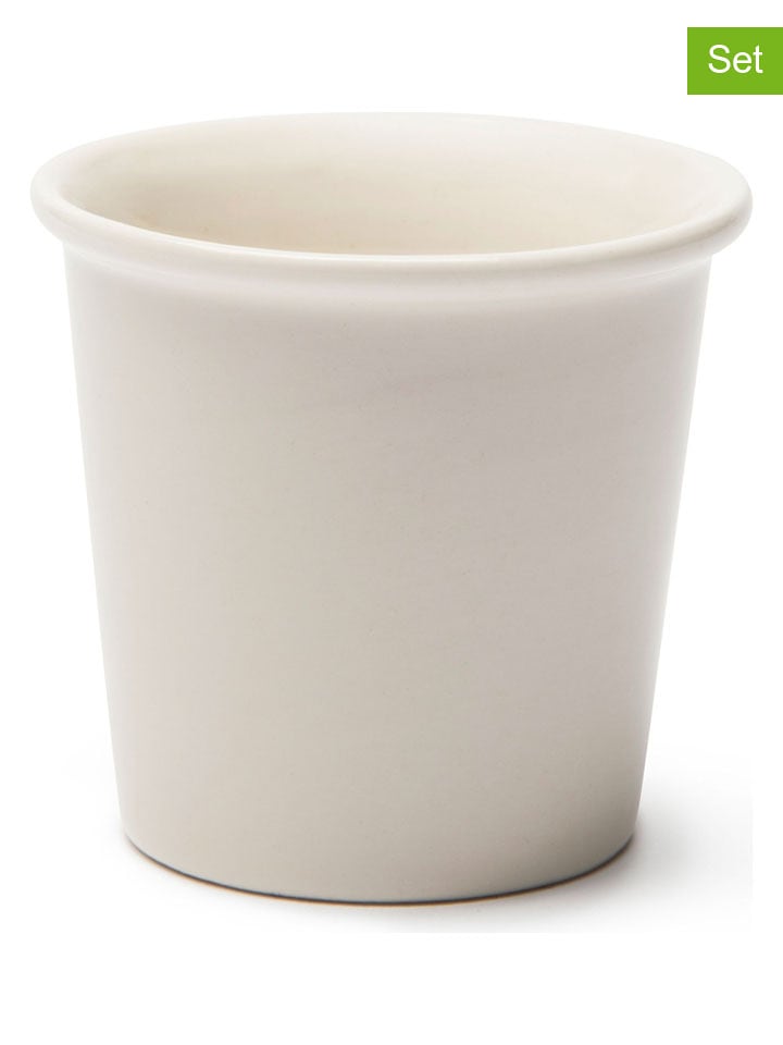 Trendy Kitchen by EXCÉLSA Kubki (6 szt.) "Fashion White" w kolorze białym do kawy - 90 ml rozmiar: onesize