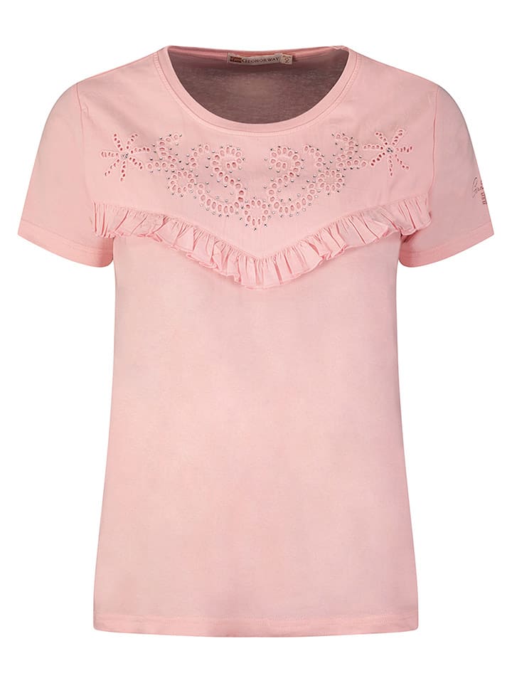 Geographical Norway Koszulka "Joleil" w kolorze jasnoróżowym rozmiar: M