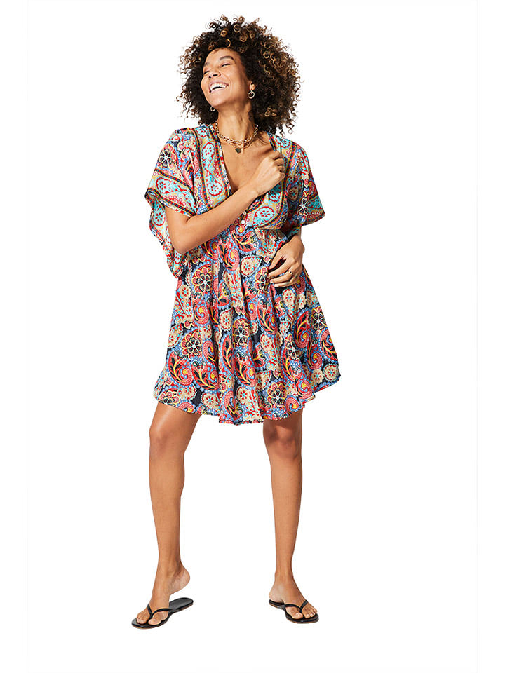 Aller Simplement Sukienka w kolorze granatowo-różowym rozmiar: 38/40