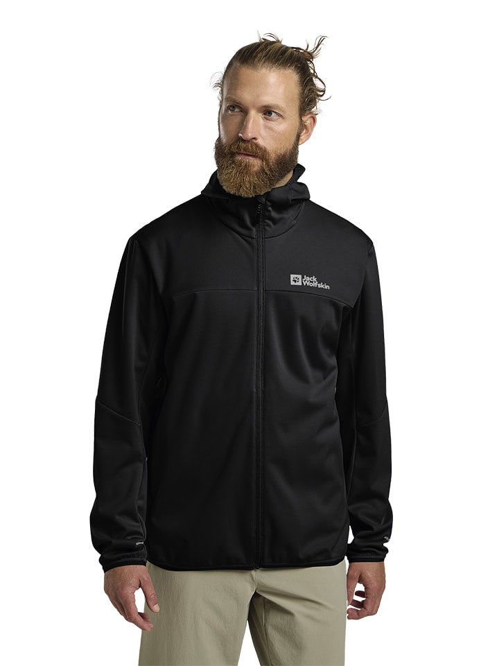 Jack Wolfskin Kurtka funkcyjna "Feldberg" w kolorze czarnym rozmiar: L