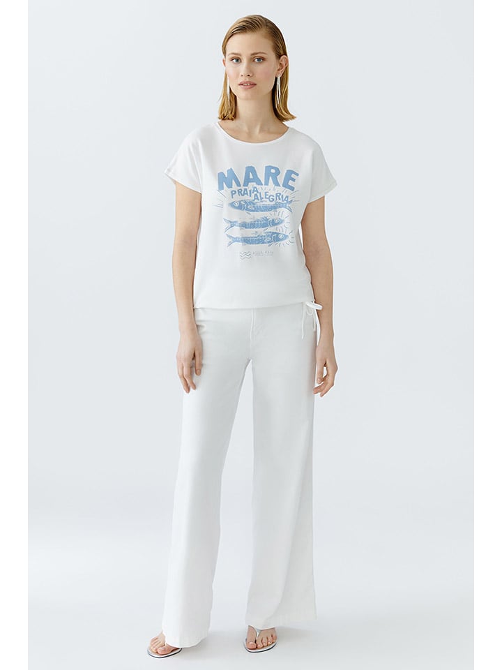 Oui Koszulka w kolorze biało-niebieskim rozmiar: 34