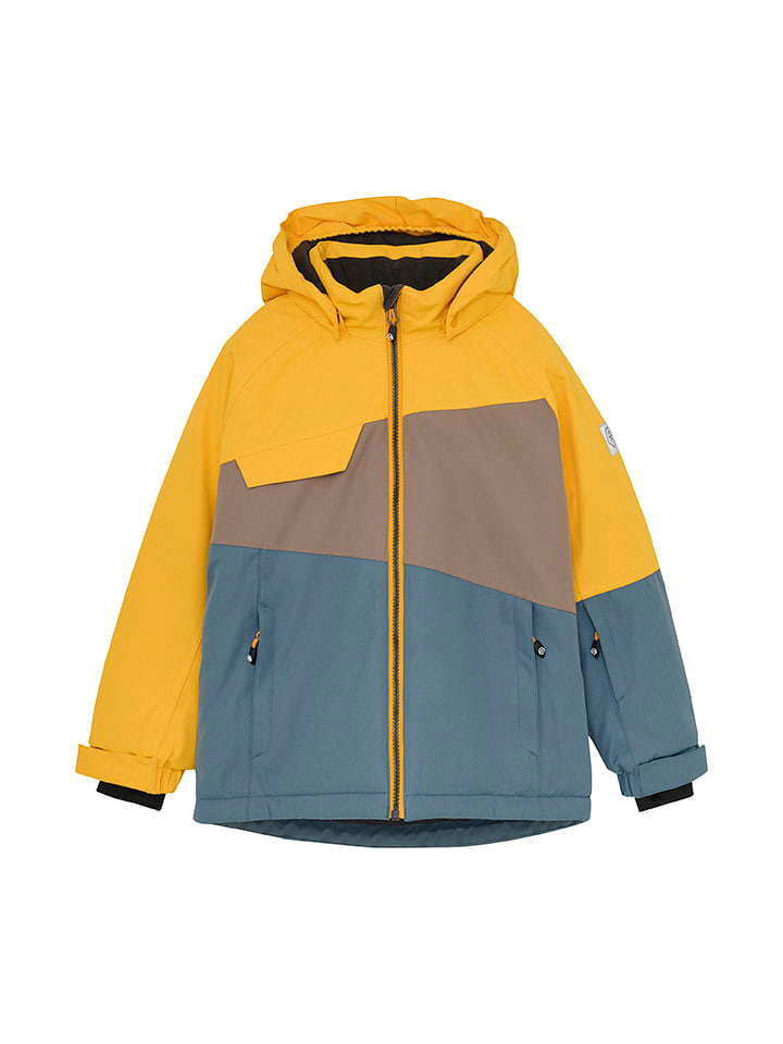 Color Kids Kurtka narciarska w kolorze żółto-jasnobrązowo-niebieskim rozmiar: 164