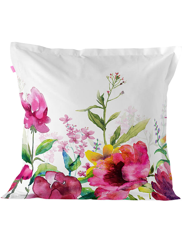 Happy Friday Poszewka "Cassia" w kolorze białym ze wzorem na poduszkę rozmiar: 80x80 cm