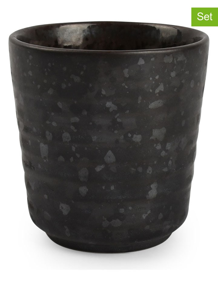 Salt and Pepper Kubki (2 szt.) "Oishi" w kolorze czarnym do herbaty - wys. 7 x Ø 7 cm rozmiar: onesize