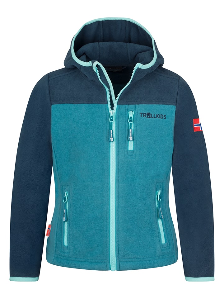 Trollkids Kurtka polarowa "Stavanger" w kolorze turkusowym rozmiar: 104