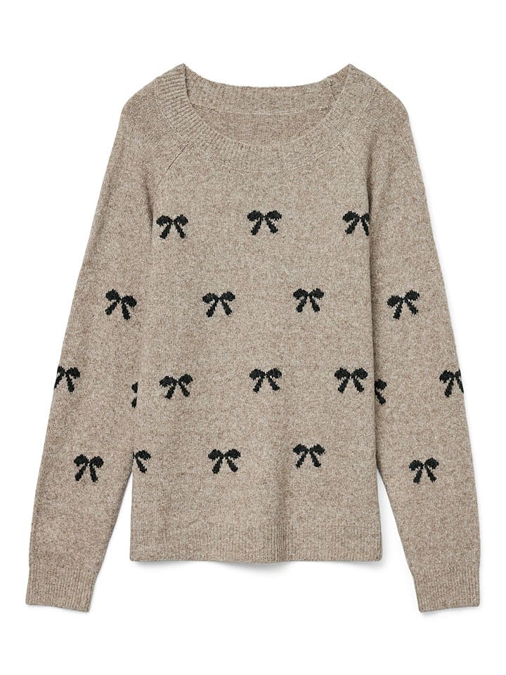 Vero Moda Girl Sweter "Doffy" w kolorze beżowym rozmiar: 134/140