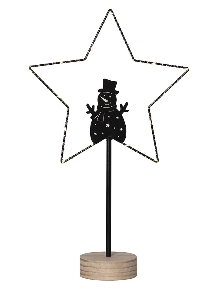 STAR Trading Lampa stojąca LED "Glimta" w kolorze jasnobrązowo-czarnym - wys. 42 cm rozmiar: onesize