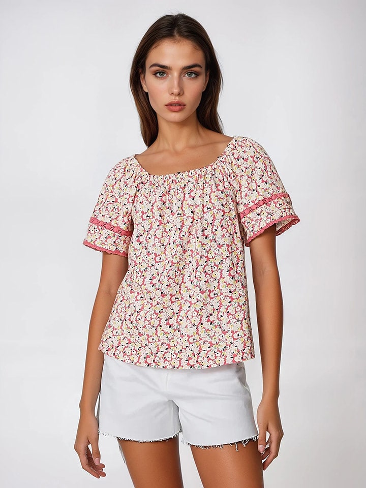 Marks & Spencer Bluzka w kolorze różowo-kremowym rozmiar: 42