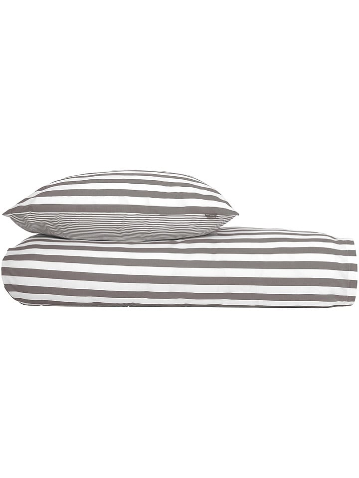 Schiesser Komplet pościeli renforcé w kolorze biało-szarym rozmiar: 155x220 cm