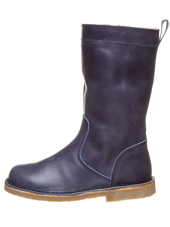 kmins Skórzane kozaki w kolorze granatowym rozmiar: 36