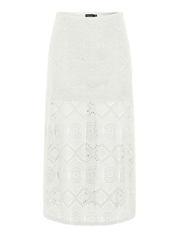 Pieces Spódnica "Sonnie" w kolorze białym rozmiar: XS