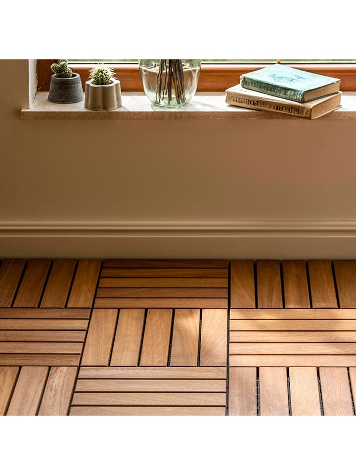 Evila Płyta podłogowa w kolorze jasnobrązowym - 30 x 30 cm rozmiar: onesize