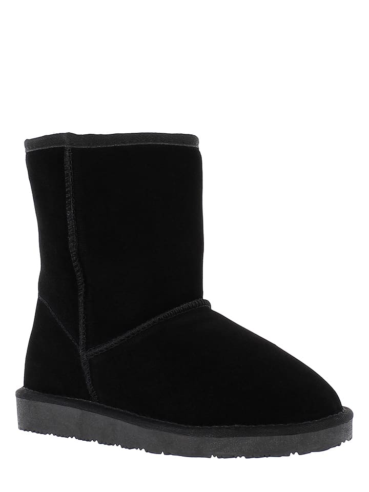 NICEBAY Skórzane botki zimowe "Medway" w kolorze czarnym rozmiar: 38