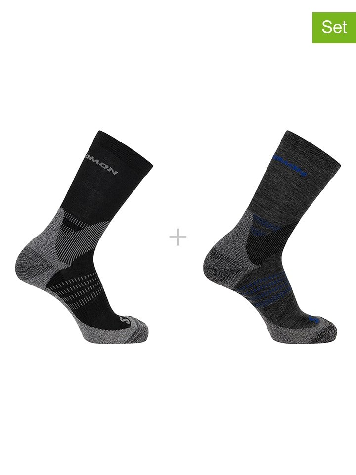 SALOMON Skarpety funkcyjne (2 pary) "X Ultra Access Crew" w kolorze czarnym rozmiar: 36-38