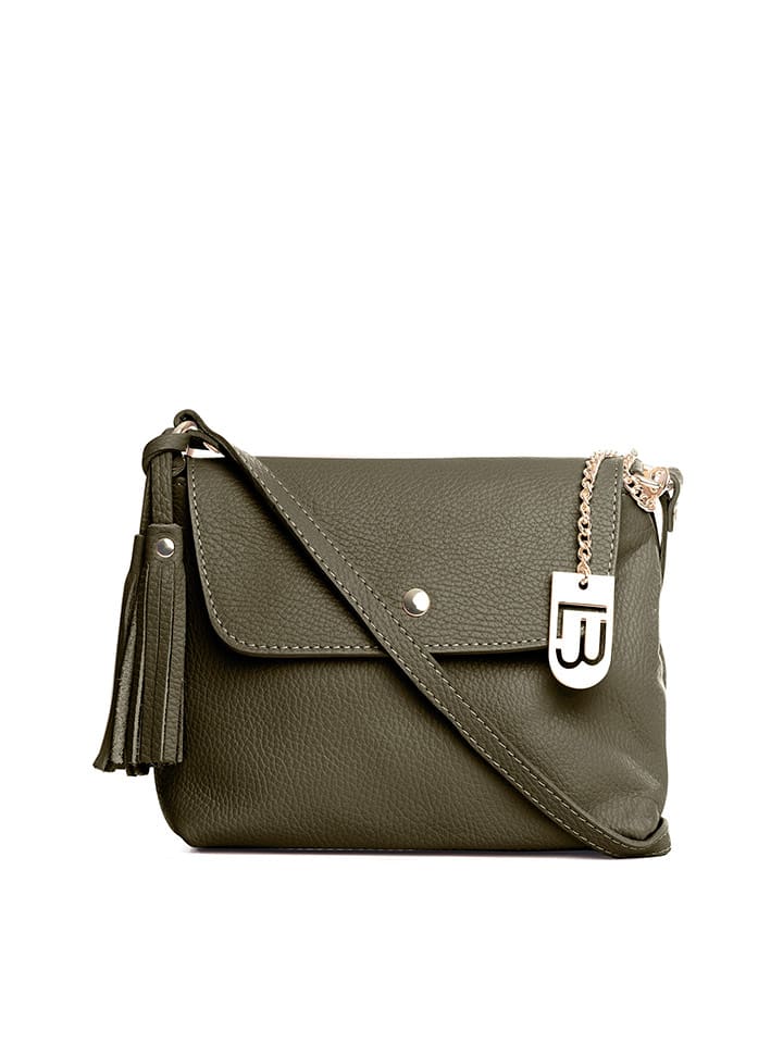 Lucca Baldi Skórzana torebka "Bagni" w kolorze oliwkowym - 25 x 17 x 7 cm rozmiar: onesize