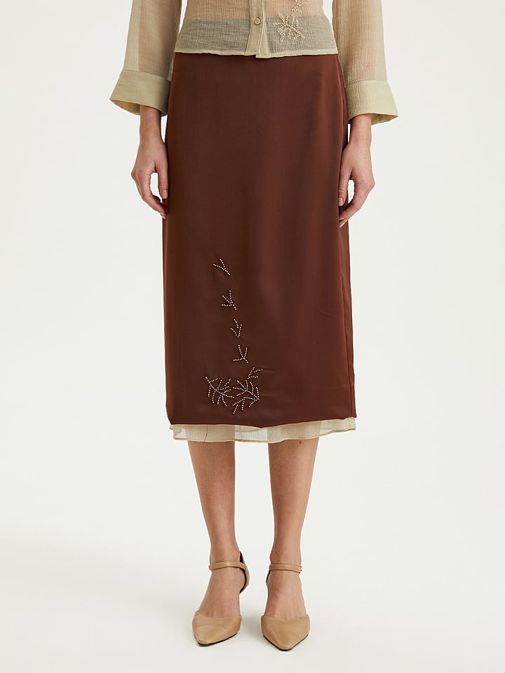 BGN Spódnica w kolorze brązowym rozmiar: 34