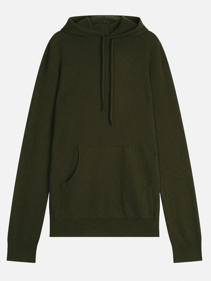 AUTHENTIC CASHMERE Kaszmirowy sweter "Casper" w kolorze ciemnozielonym rozmiar: M