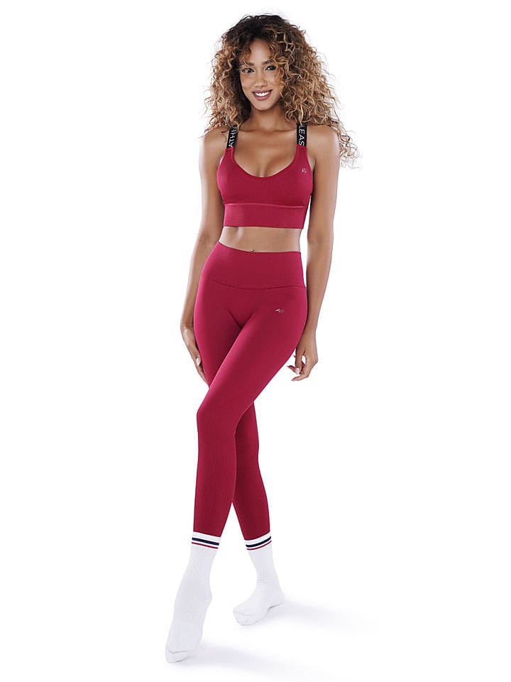 Athleas Top sportowy "Eva" w kolorze czerwonym rozmiar: XS/S