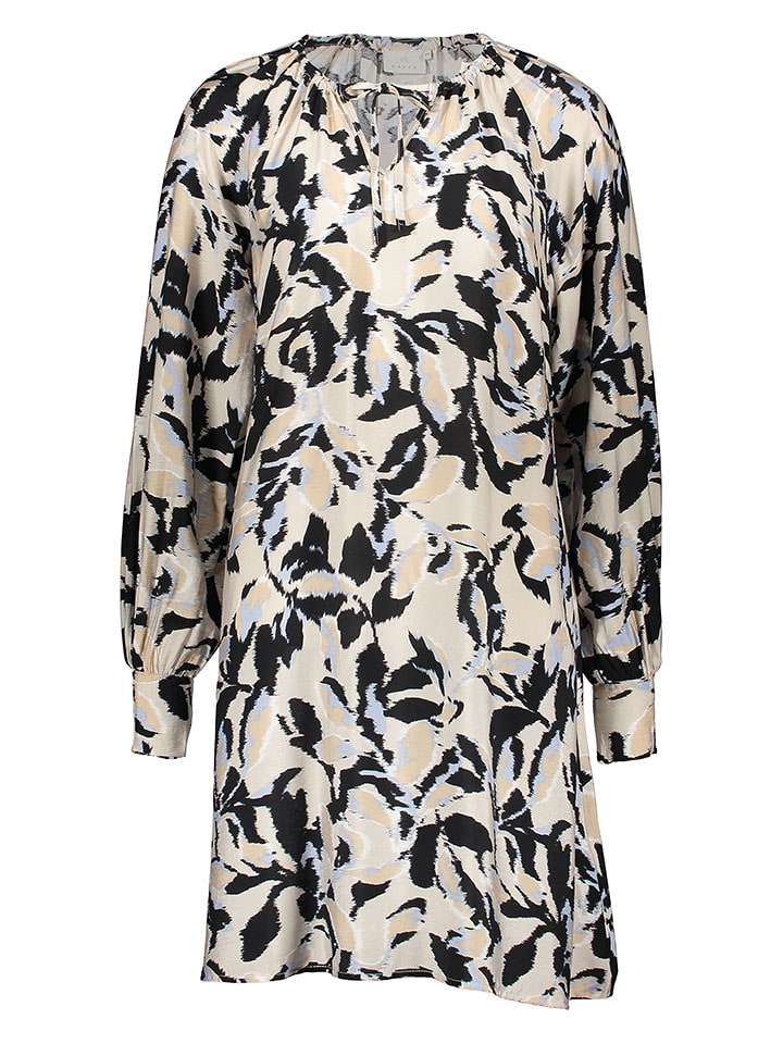 Kaffe Sukienka w kolorze beżowo-granatowym rozmiar: 40