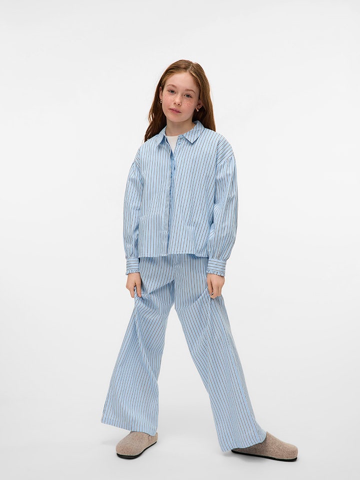 Vero Moda Girl Spodnie "Pinnys" w kolorze błękitnym rozmiar: 128