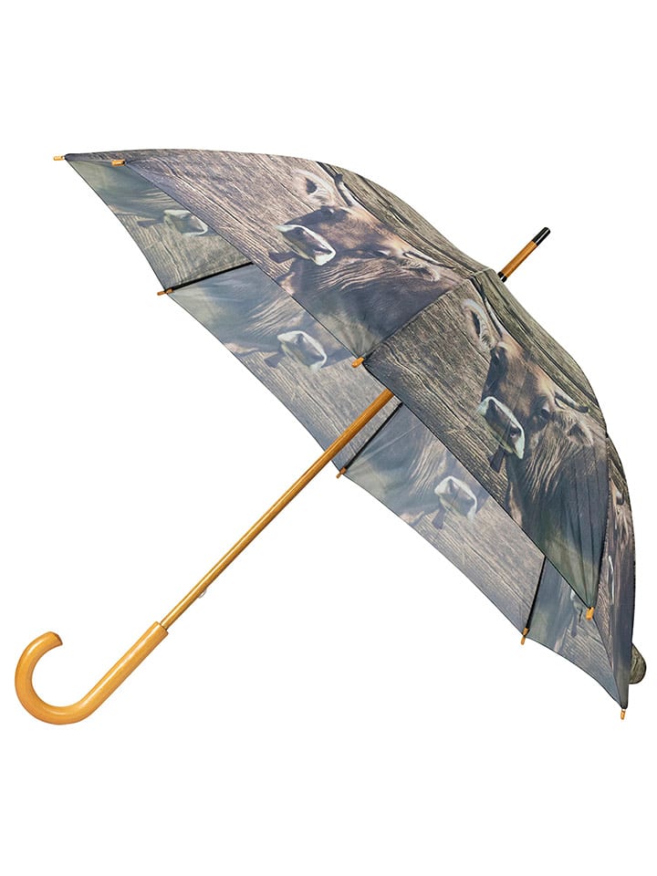 Mars & More Parasol "Swiss cow" w kolorze jasnobrązowym - Ø 105 cm rozmiar: onesize