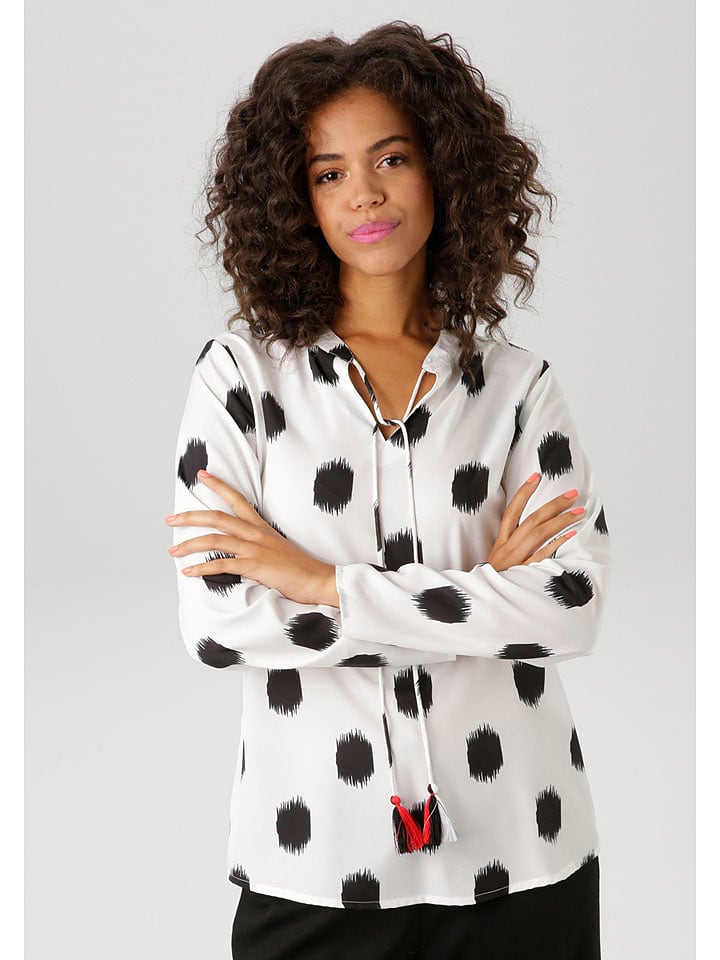 Aniston Bluzka w kolorze biało-granatowym rozmiar: 38