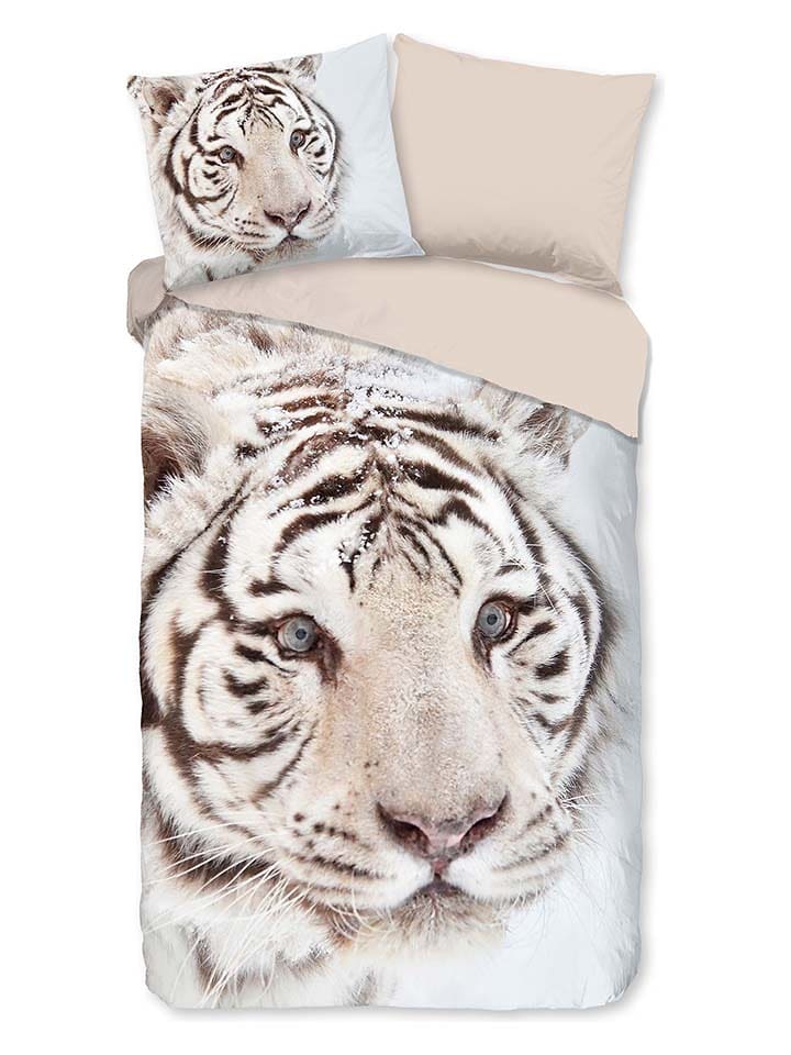 Good Morning Komplet pościeli flanelowej "Thor" w kolorze biało-kremowym rozmiar: 260x220 cm