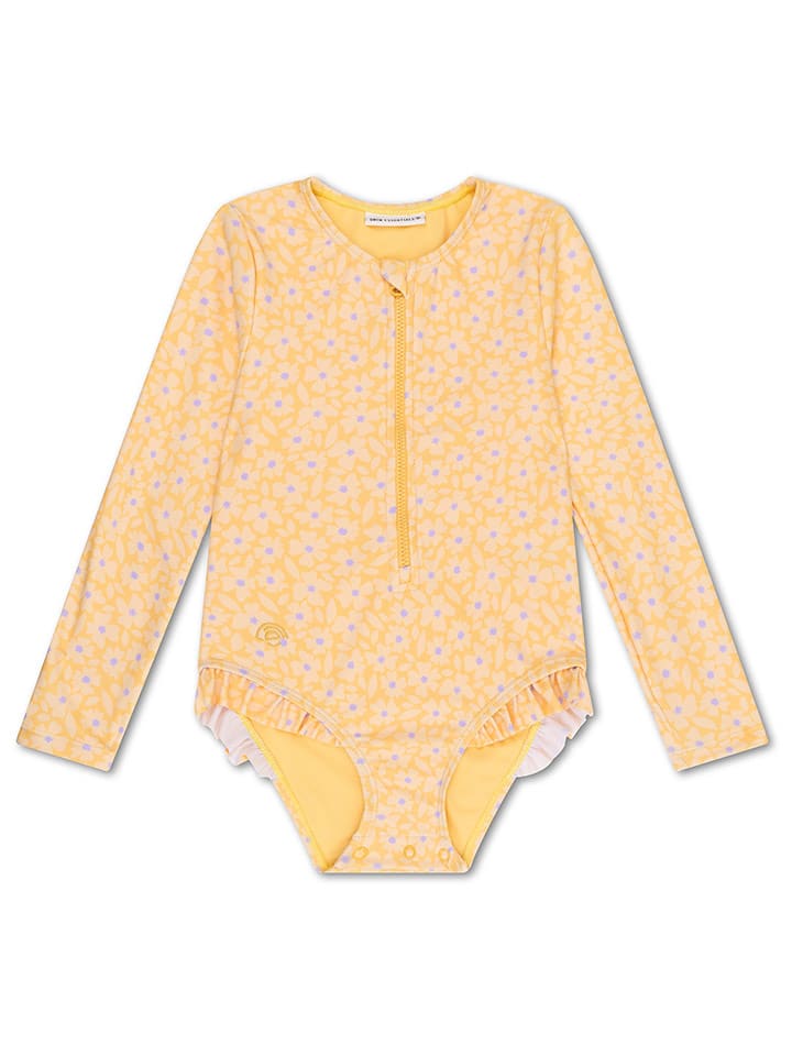 Swim Essentials Strój kąpielowy "Florish" w kolorze pomarańczowym rozmiar: 98/104