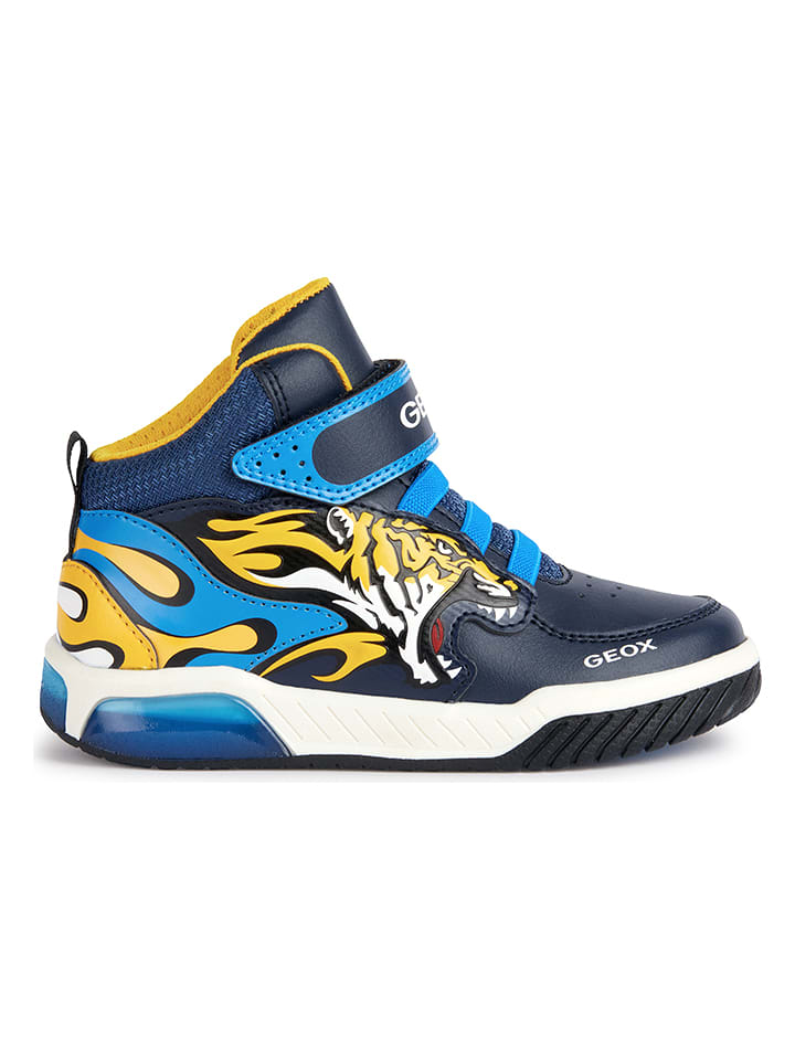 Geox Sneakersy "Inek" w kolorze granatowo-żółtym rozmiar: 28