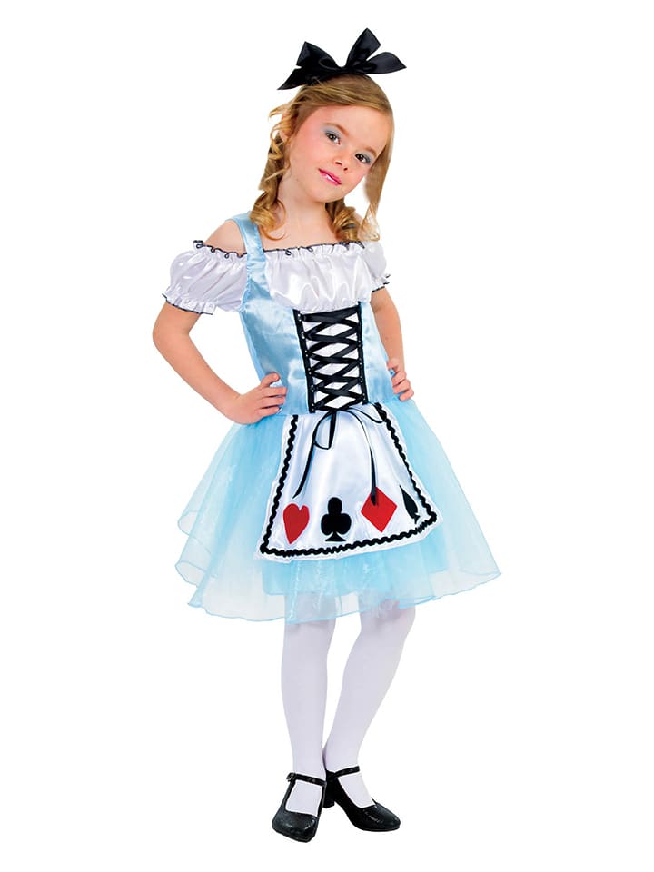 CHAKS 2-częściowy kostium "Alice" w kolorze błękitno-białym rozmiar: 152