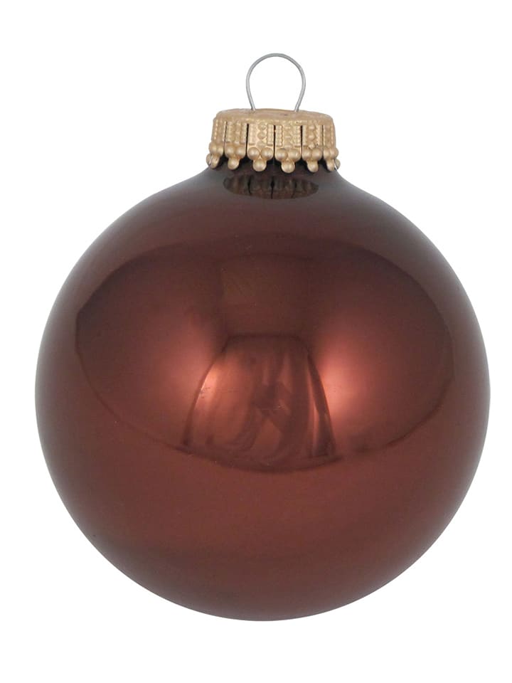 Krebs Glas Lauscha Bombki (8 szt.) w kolorze brązowym rozmiar: onesize