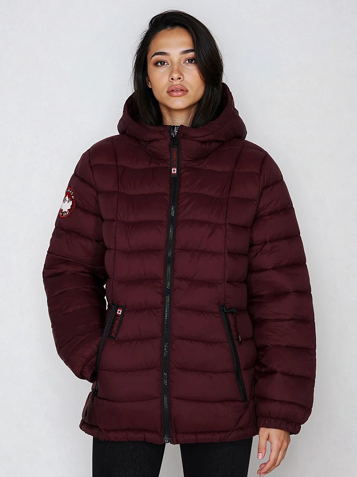 CANADA weather gear Kurtka pikowana w kolorze bordowym rozmiar: XL
