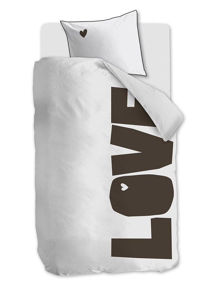 Beddinghouse Komplet pościeli "Bold Love" w kolorze biało-czarnym rozmiar: 140x200/220 cm