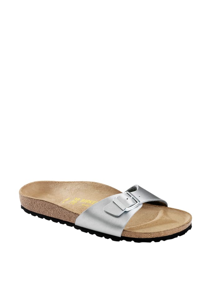 Birkenstock Klapki "Madrid" w kolorze srebrnym rozmiar: 37
