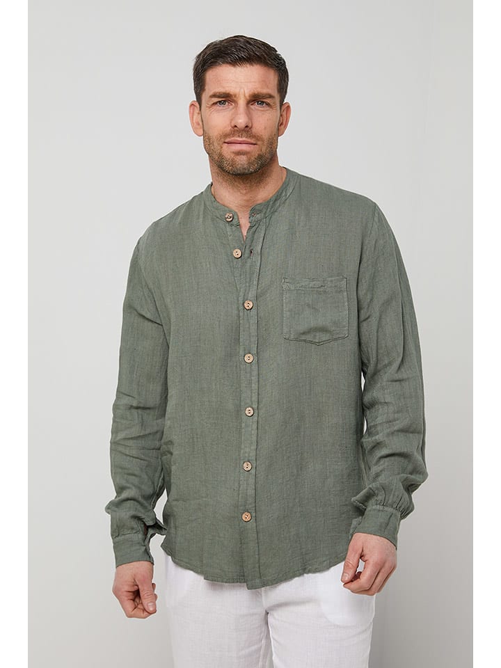 Rodier Lin Lniana koszula w kolorze khaki rozmiar: XL/XXL