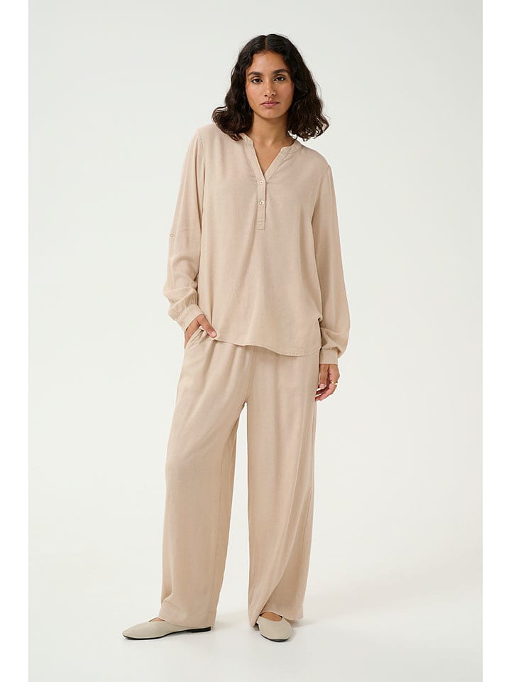 Kaffe Bluzka "Milia" w kolorze beżowym rozmiar: 40