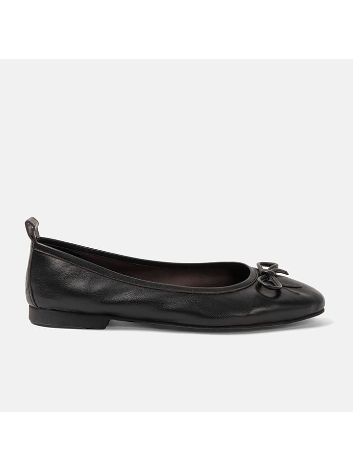 Lazamani Skórzane baleriny w kolorze czarnym rozmiar: 36