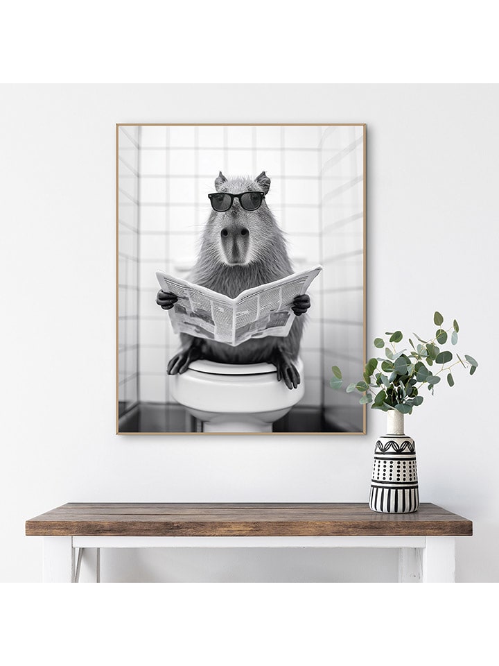 Orangewallz Druk artystyczny "Rodent Break" w ramce rozmiar: 40x50 cm