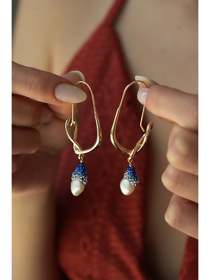 Pierres delicates Pozłacane kolczyki z cyrkoniami rozmiar: onesize