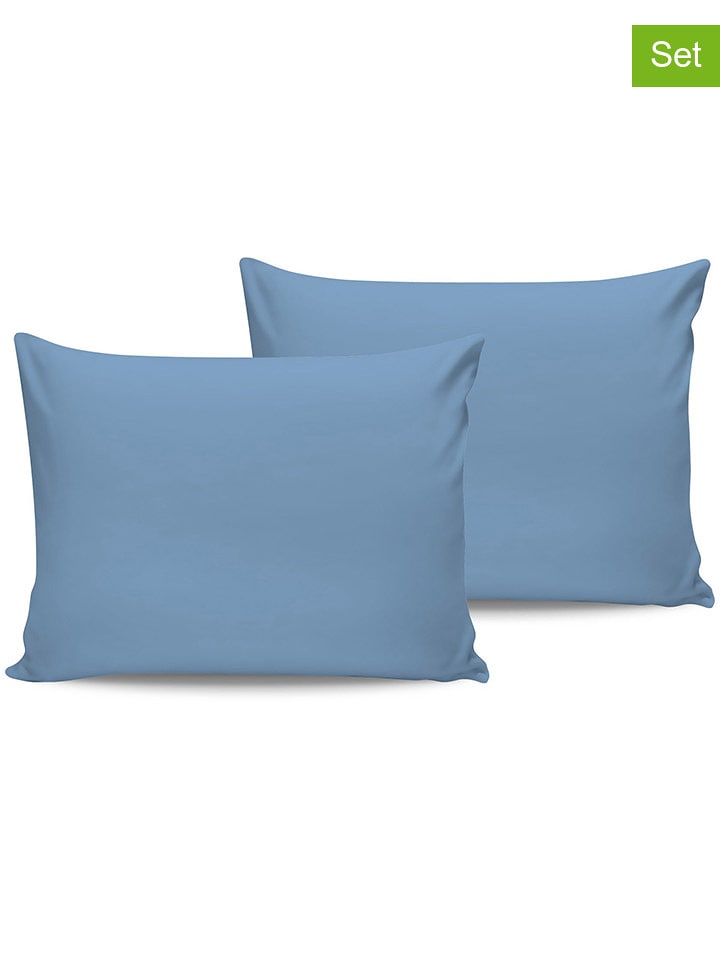 Elizabed Poszewki renforcè (2 szt.) w kolorze błękitnym na poduszkę rozmiar: 60x60 cm