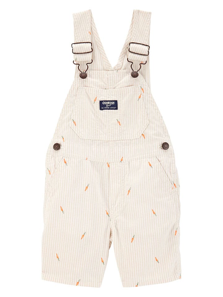 OshKosh Ogrodniczki w kolorze kremowym rozmiar: 110