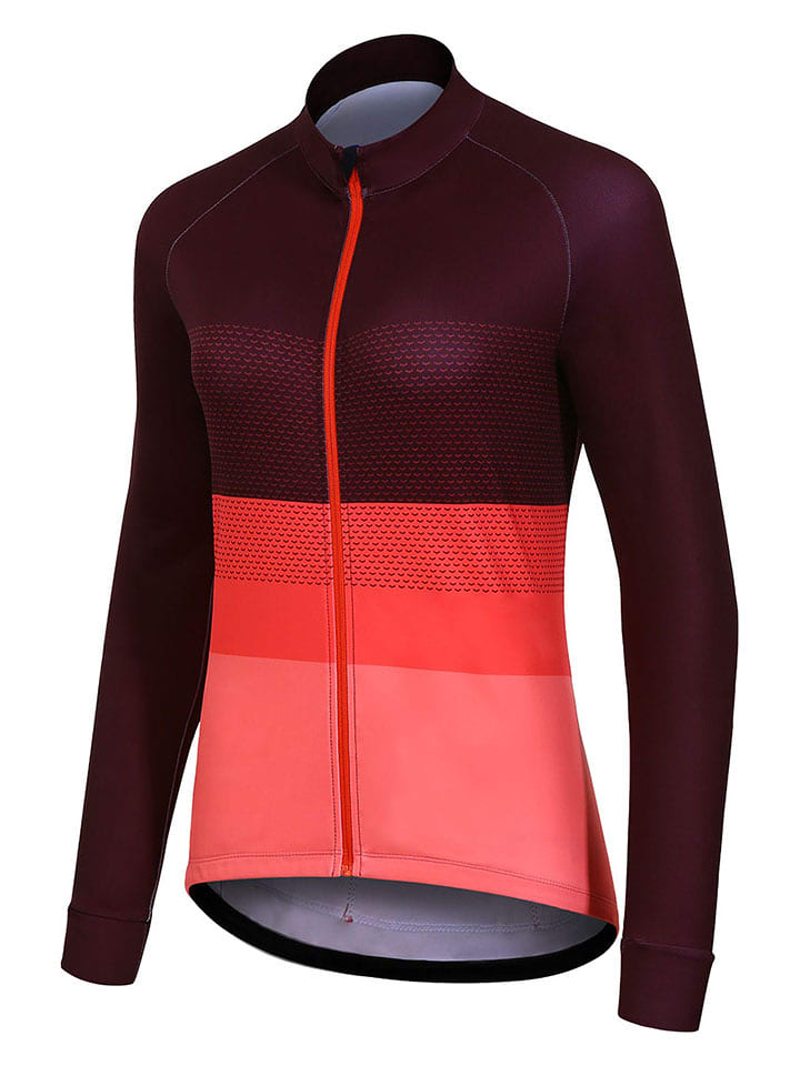 Protective Koszulka kolarska "Ride Day" w kolorze bordowo-koralowym rozmiar: 48