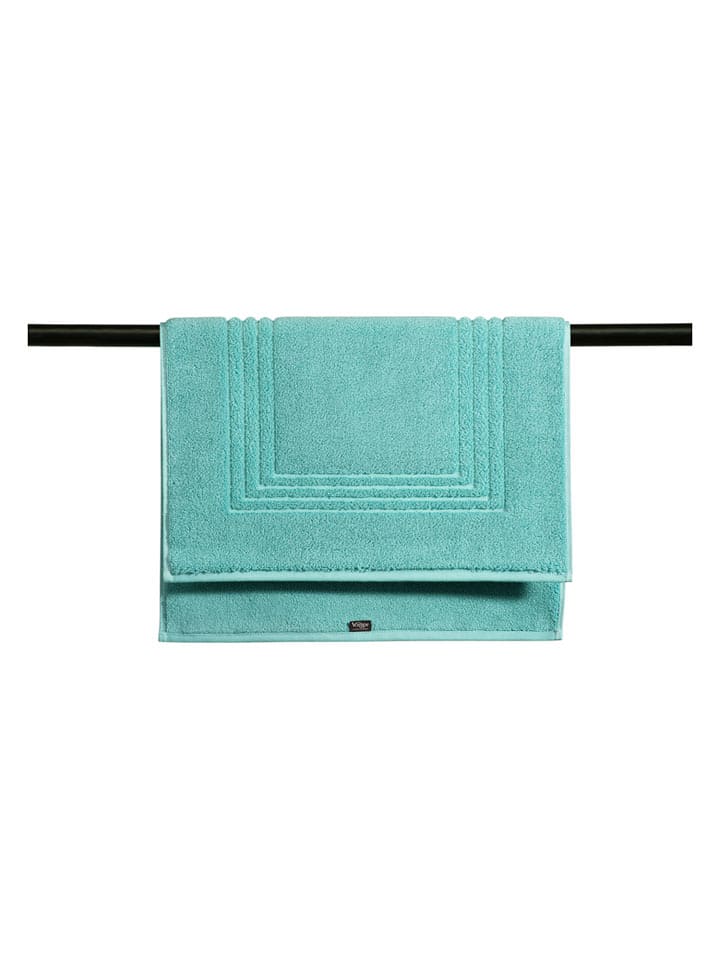Vossen Dywanik łazienkowy "De Luxe" w kolorze turkusowym rozmiar: 50x70 cm