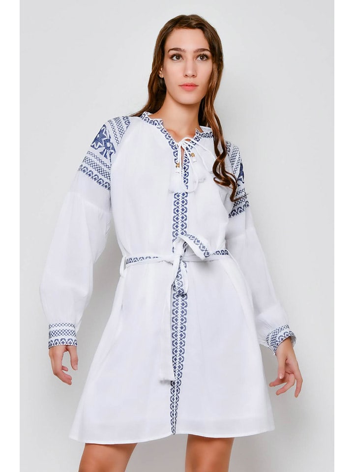 Tarifa Sukienka w kolorze białym rozmiar: S