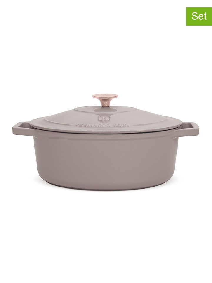 Berlinger Haus 2-częściowy zestaw w kolorze szarobrązowym - Ø 30 cm rozmiar: onesize