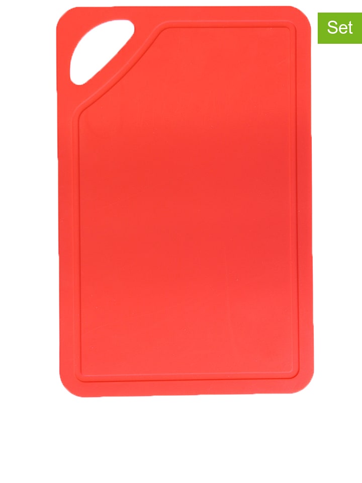 Glasslock Deski (2 szt.) w kolorze czerwonym do krojenia - 26 x 17 cm rozmiar: onesize