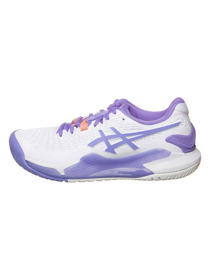 asics Buty "Resolution 9" w kolorze biało-fioletowym do tenisa rozmiar: 39